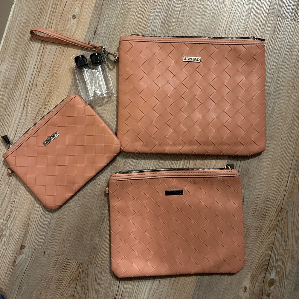 Joan & David travel bag set pink